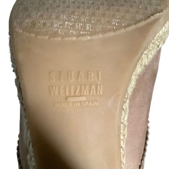 STUART WEITZMAN SUEDE LACE UP PEEP TOE HEELED SHOES/BOOTIES SIZE 38.5 - Picture 8 of 13